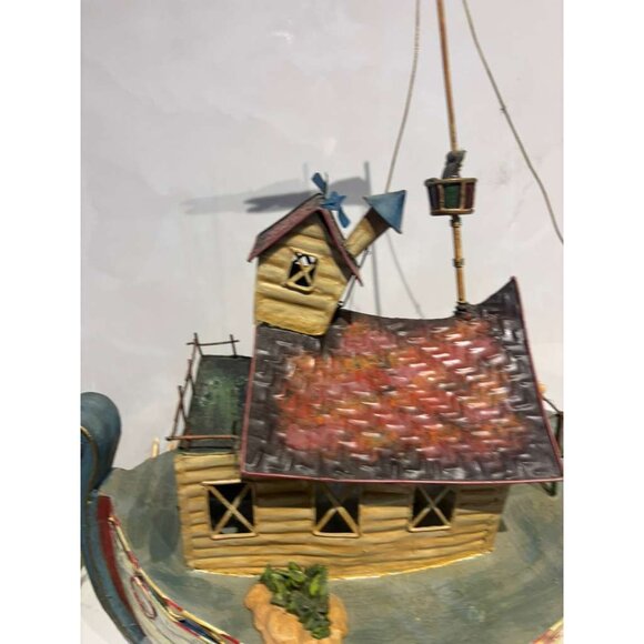 Vintage Handcrafted Iron Noah’s Ark Playset with Animal Figurines Collectible - Picture 7 of 14